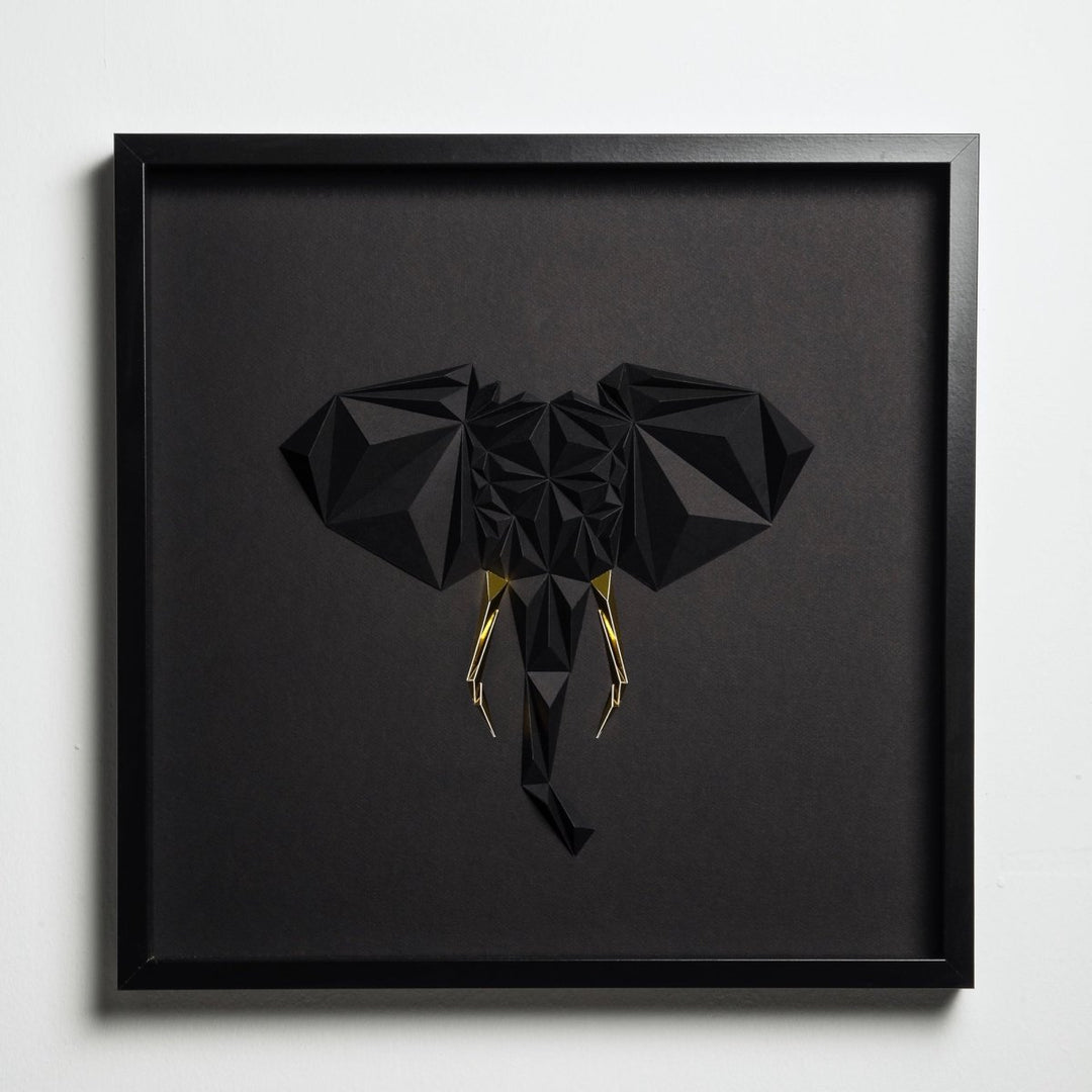 paperpan - Elephant-Black/Gold Tablo - Tablo