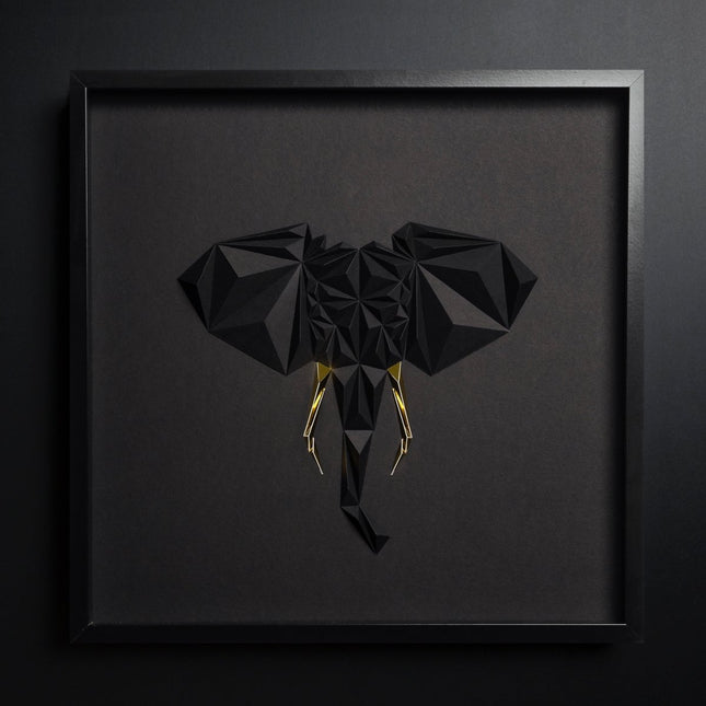 paperpan - Elephant-Black/Gold Tablo - Tablo