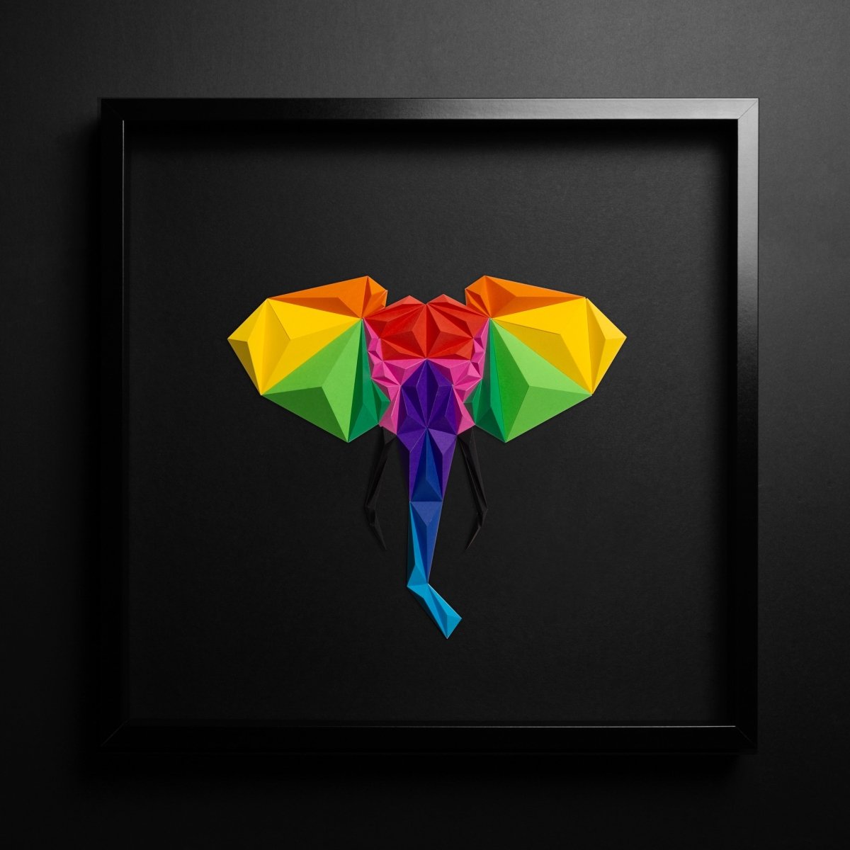 Elephant - Black / Multicolor Tablo