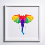 Elephant - White / Multicolor Tablo