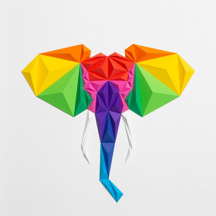 paperpan - Elephant-Whıte/Multıcolor Tablo - Tablo