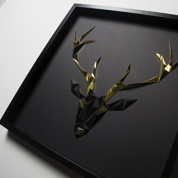 paperpan - Golden Antlers-Black/Gold Tablo - Tablo