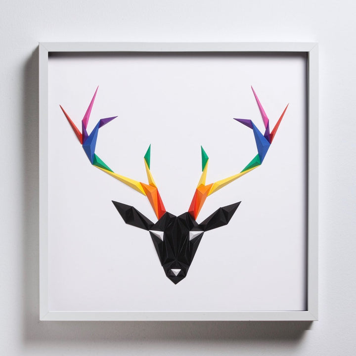 paperpan - Raınbow Deer Tablo - Tablo