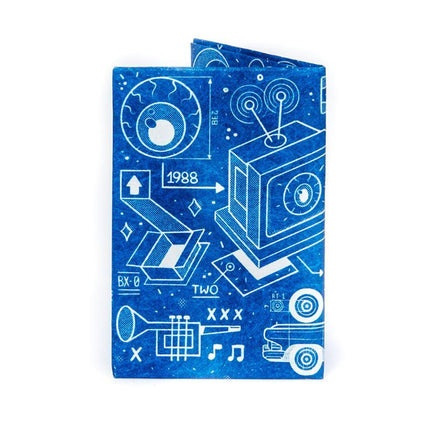 Paperwallet - Micro Wallet - Blue Print - Cüzdan & Kartlık