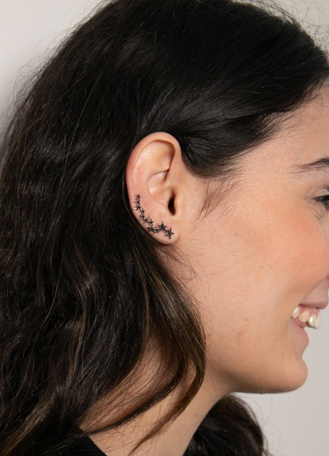 Pia & Co. - CHARA TAŞLI EARCUFF YILDIZ GÜMÜŞ KÜPE - Küpe