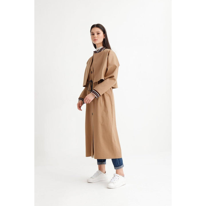 R4Moda - Camel Ceketli Trençkot Twinset - Trençkot