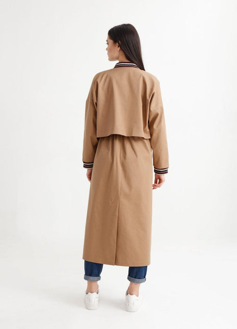 R4Moda - Camel Ceketli Trençkot Twinset - Trençkot