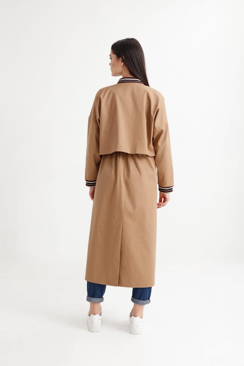 R4Moda - Camel Ceketli Trençkot Twinset - Trençkot