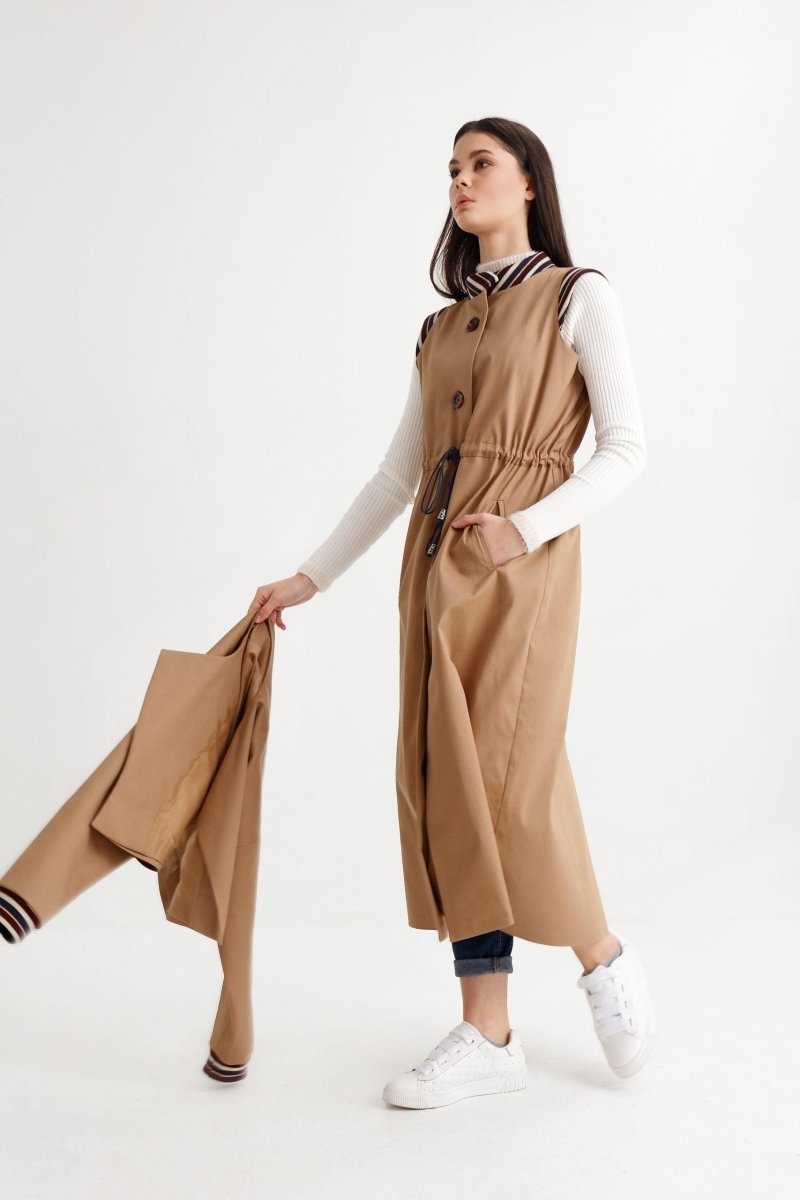 R4Moda - Camel Ceketli Trençkot Twinset - Trençkot