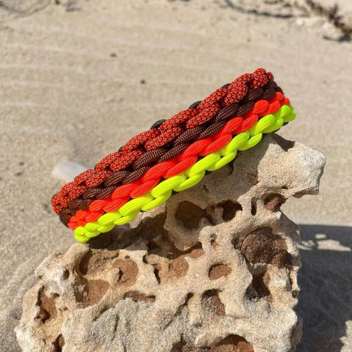 Neon Fire Paracord Köpek Boyun Tasması