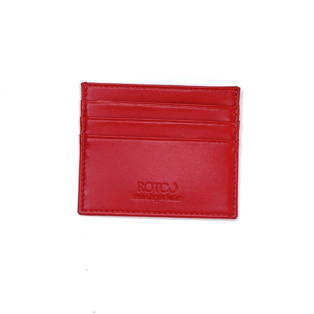 Rotco Vegan Leather - Kırmızı Kartlık-Elma Derisi - Cüzdan & Kartlık