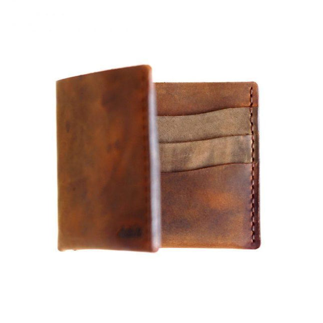 Sakin Leather - Taba Çift Renkli Bi-fold Cüzdan - Cüzdan & Kartlık