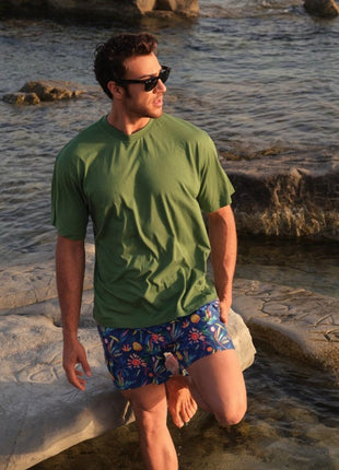 Searo Club - Positano Recycled Deniz Şortu Tropical - Deniz Şortu