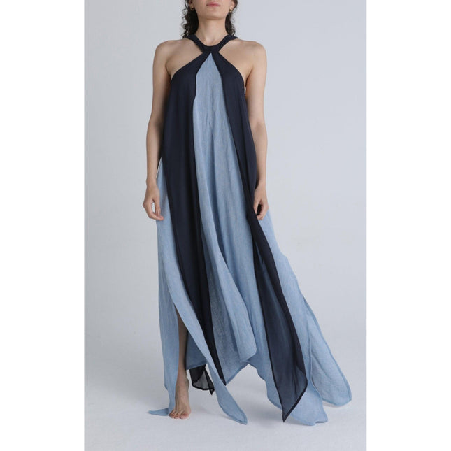 Seawashed Fabrics - Mavi Tüllü Elbise - Elbise