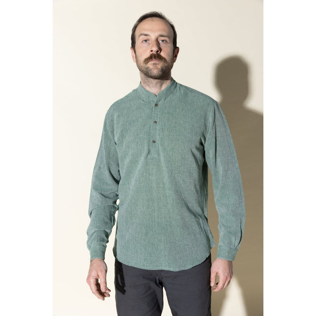 Seawashed Fabrics - Thaumas Yeşil Gömlek - Erkek Gömlek