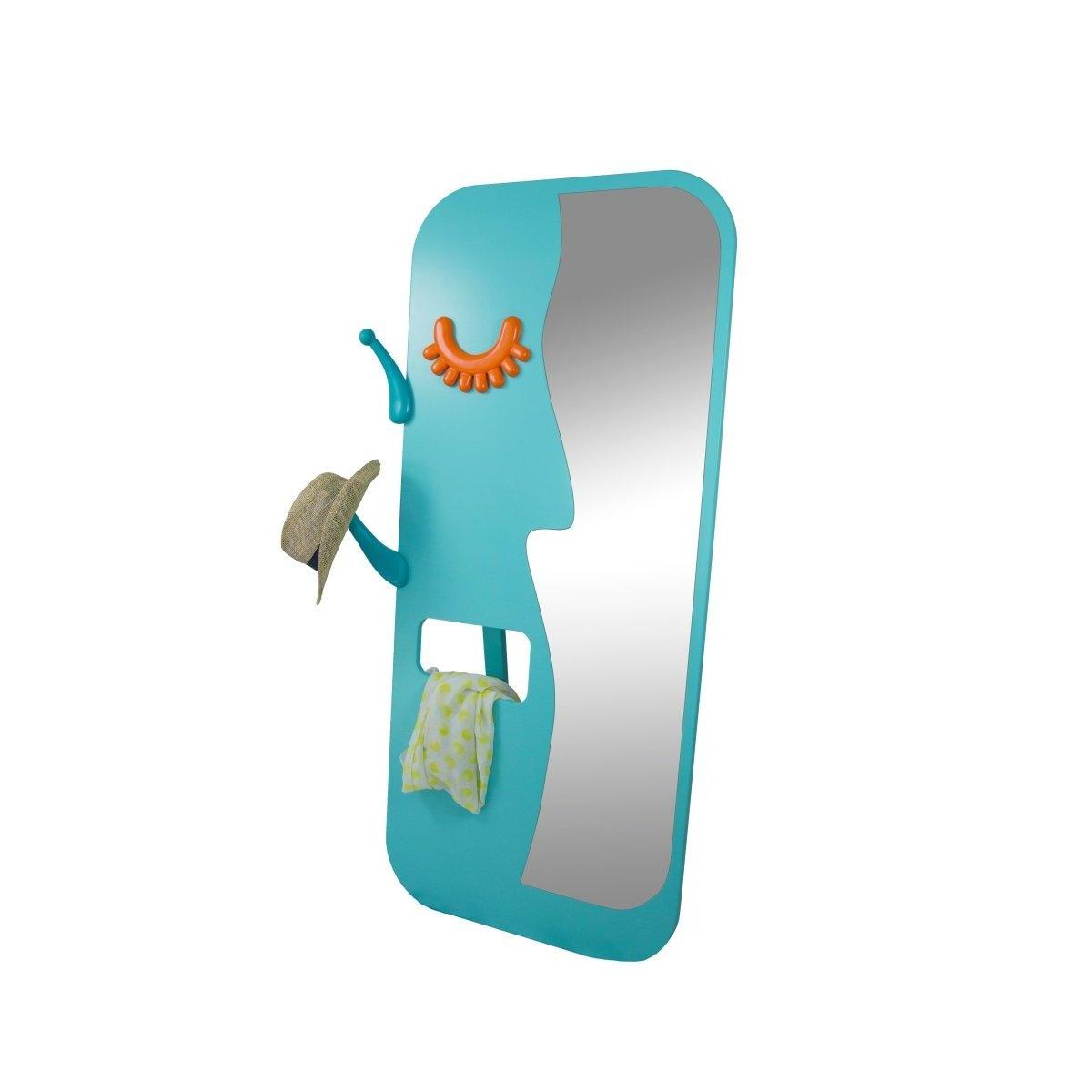 Face to Face L Turkuaz Ayna ve Askılık