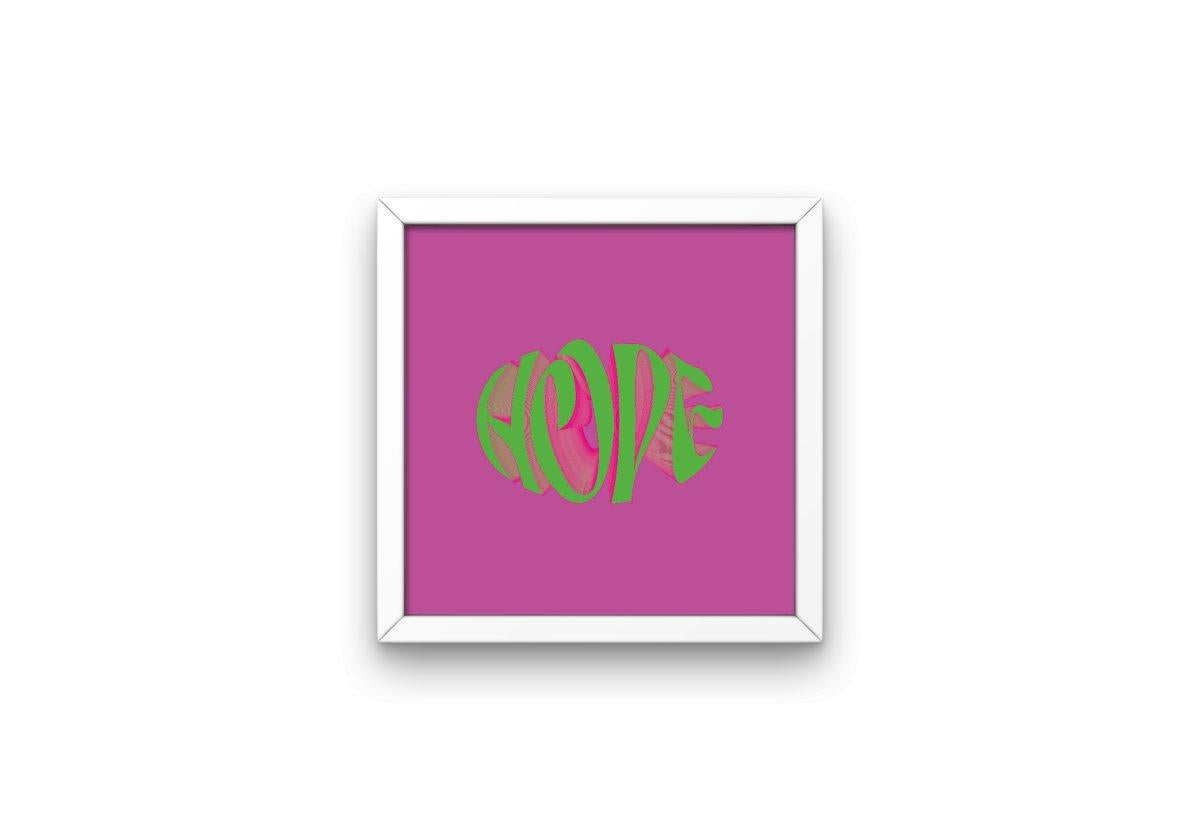 Colorful Word Beyaz Çerçeveli Tablo