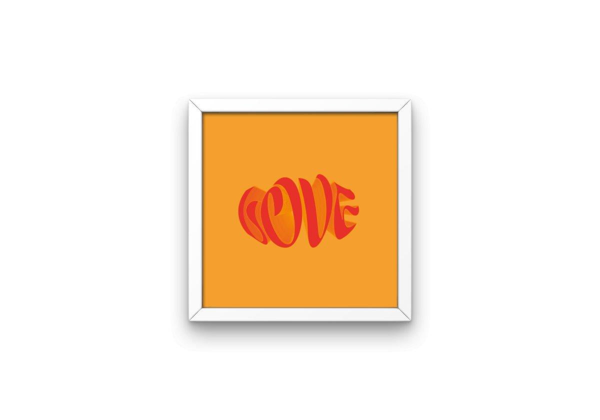 Colorful Word Beyaz Çerçeveli Tablo