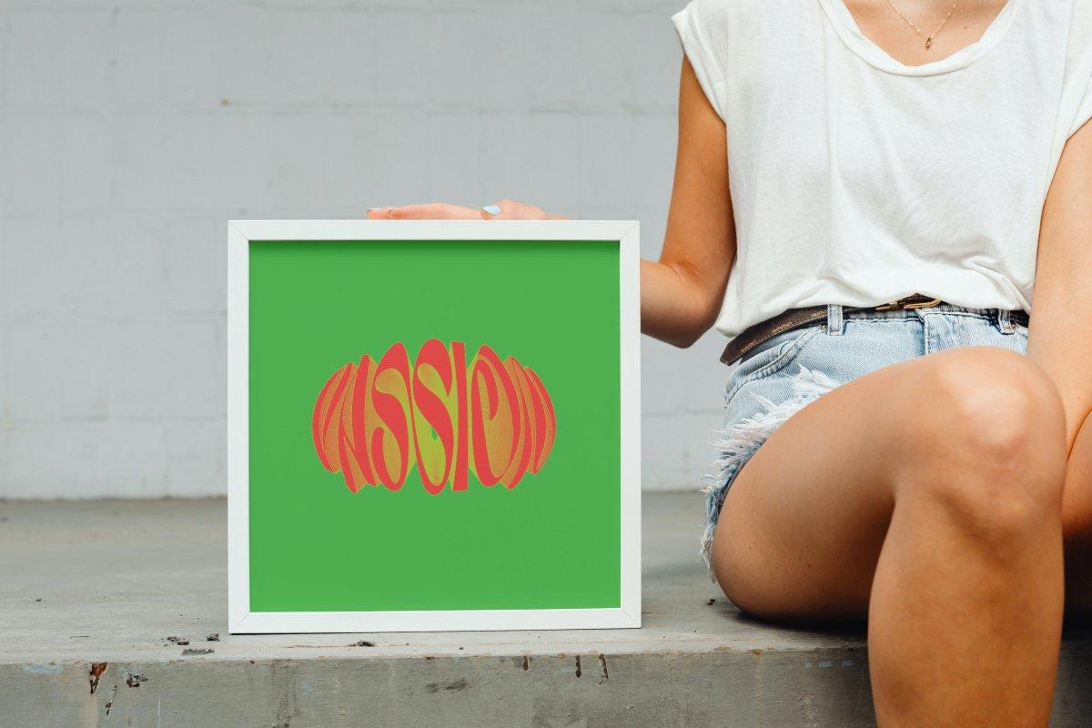 Colorful Word Beyaz Çerçeveli Tablo