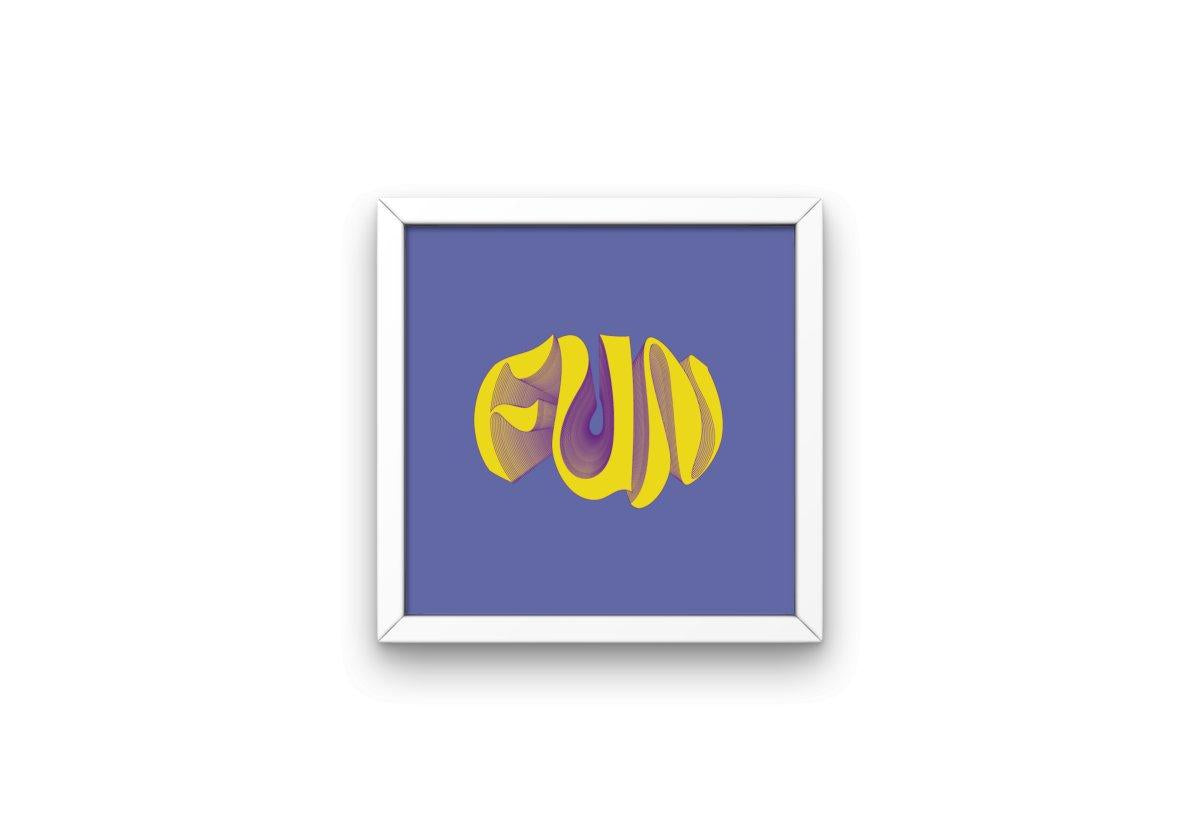 Colorful Word Beyaz Çerçeveli Tablo