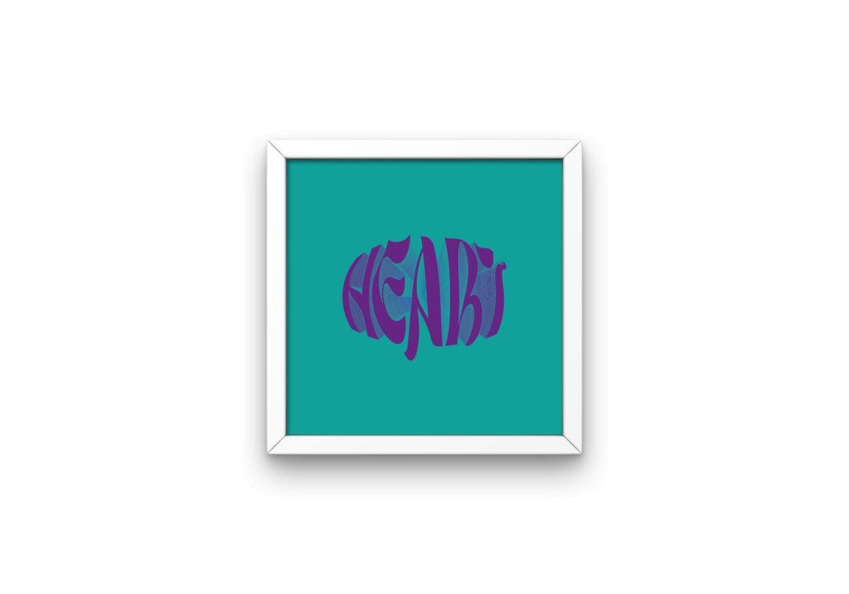 Colorful Word Beyaz Çerçeveli Tablo