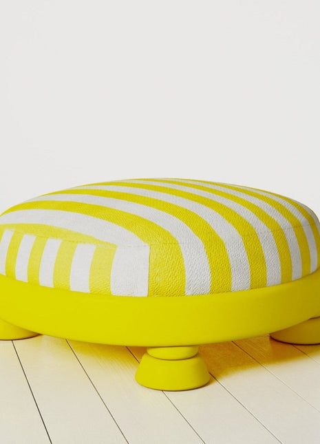 Sodd Design - Yellow Mellow Sarı Çizgili Kumaş Puf - Puf