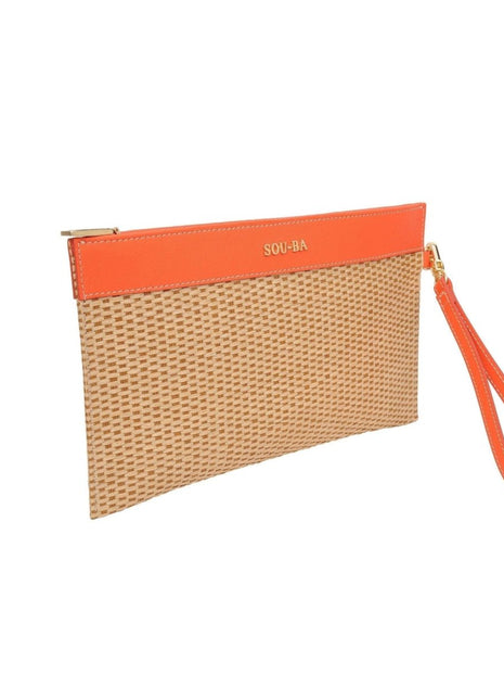 SOU-BA - Wicker Clutch Orange - Clutch