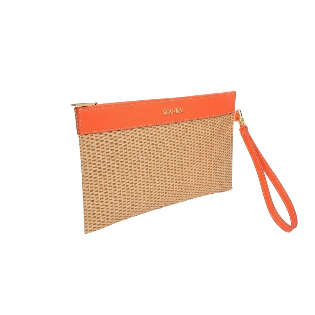 SOU-BA - Wicker Clutch Orange - Clutch