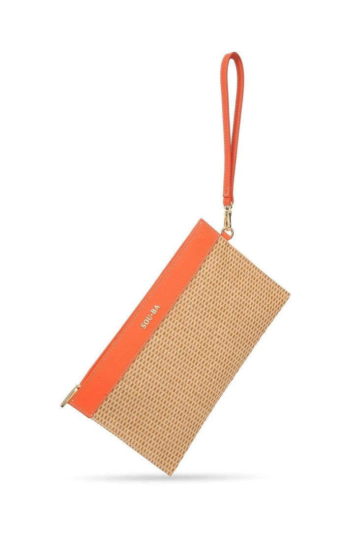 SOU-BA - Wicker Clutch Orange - Clutch