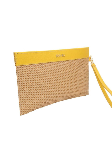 SOU-BA - Wicker Clutch Yellow - Clutch