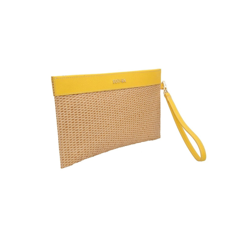 SOU-BA - Wicker Clutch Yellow - Clutch