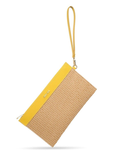 SOU-BA - Wicker Clutch Yellow - Clutch