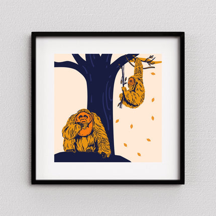 Studio Ovata - Dance Monkeys Art Print Baskı - Art Print