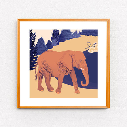Studio Ovata - Elephant Walk Art Print Baskı - Art Print