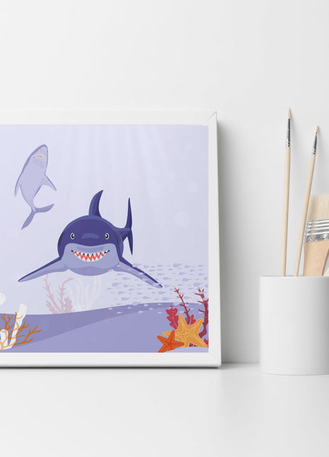 Studio Ovata - Shark Party Art Print Baskı - Art Print