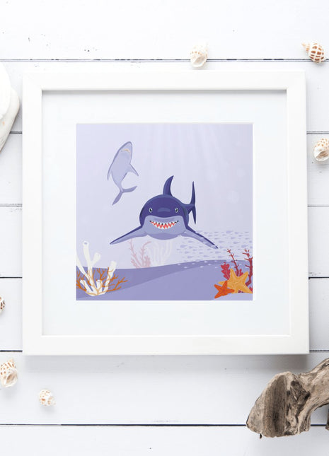 Studio Ovata - Shark Party Art Print Baskı - Art Print