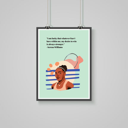 Studio Ovata - The Winner - Serena Williams Art Print Baskı - Art Print