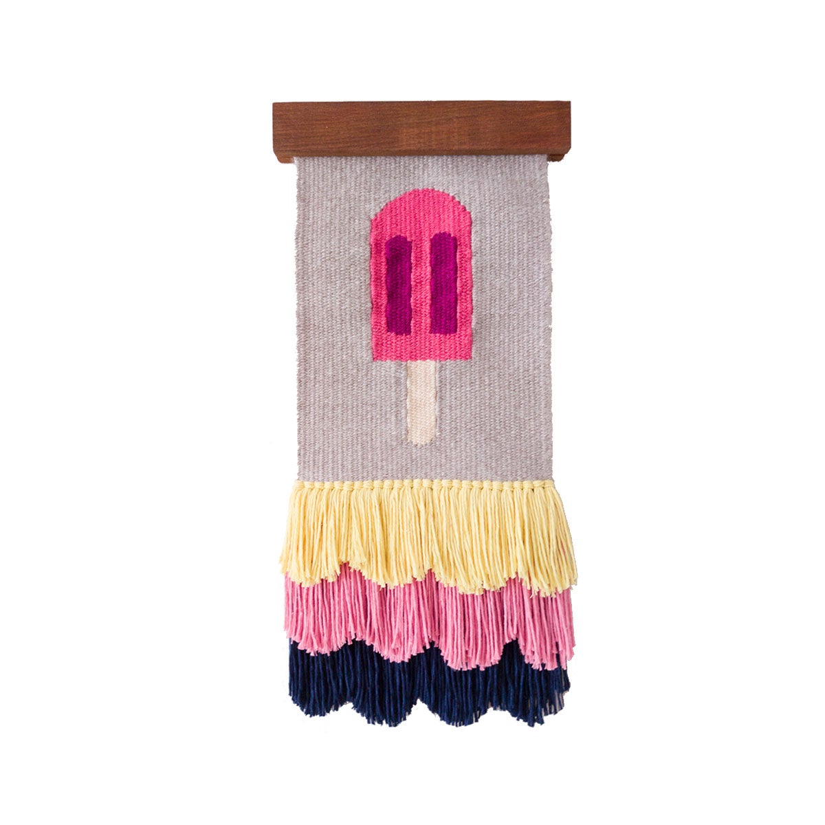 Popsicle El Dokuması Duvar Dekoru