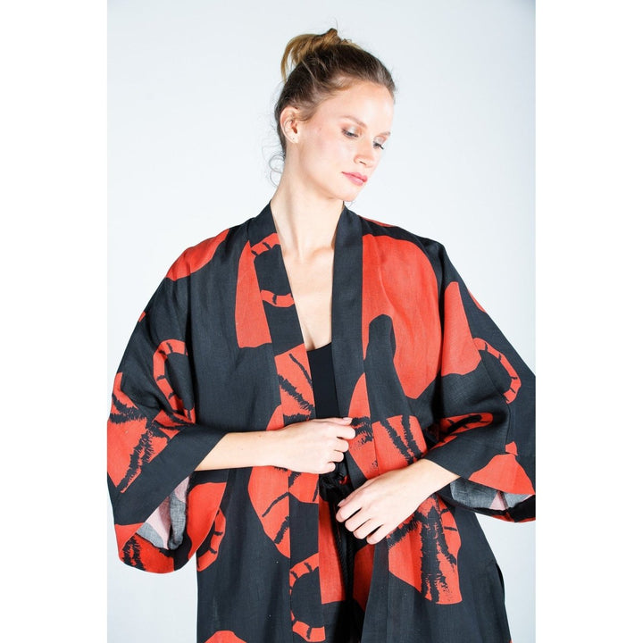 The Beach - Bohemian Kısa Kimono - Siyah - Kimono