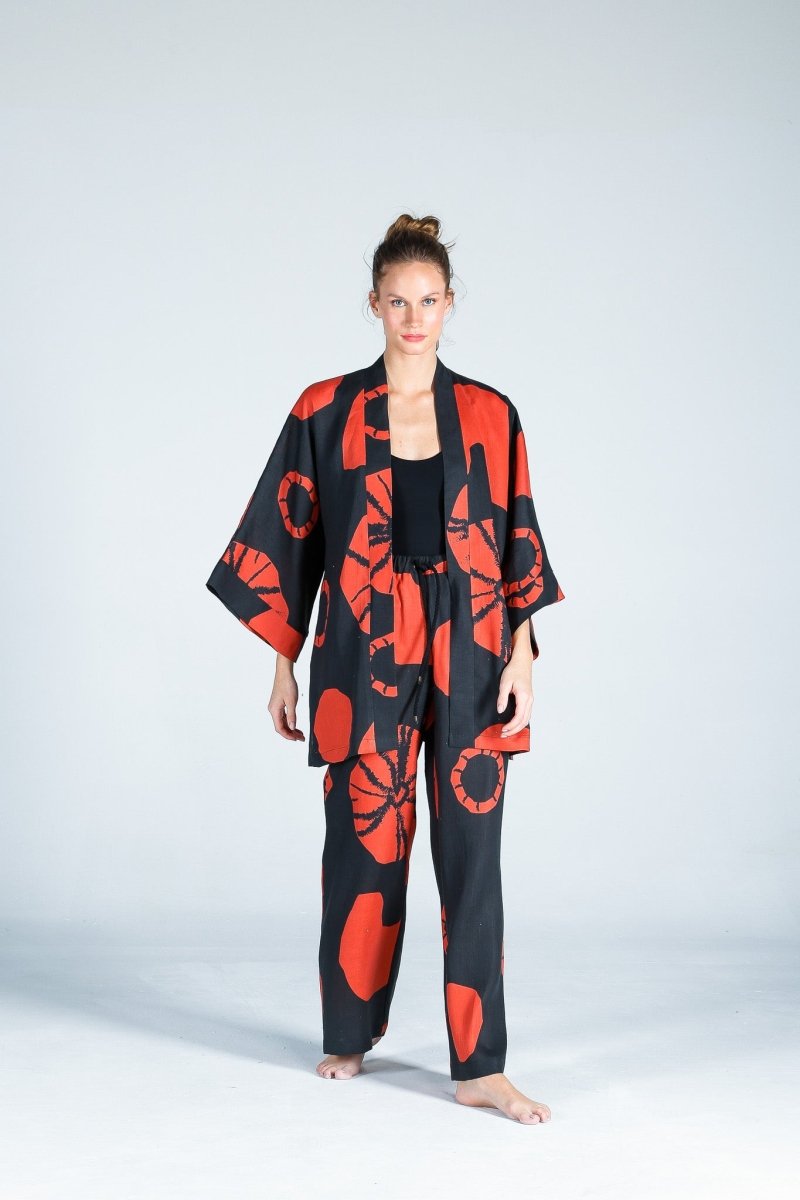 The Beach - Bohemian Kısa Kimono - Siyah - Kimono