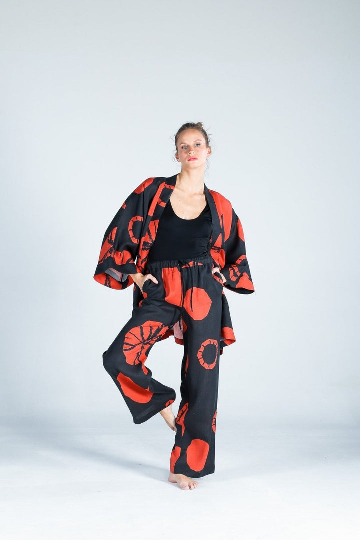 The Beach - Bohemian Kısa Kimono - Siyah - Kimono