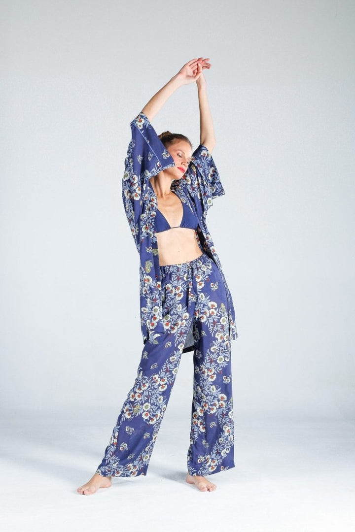 The Beach - Joy Flower Indigo Pantolon - Pantolon