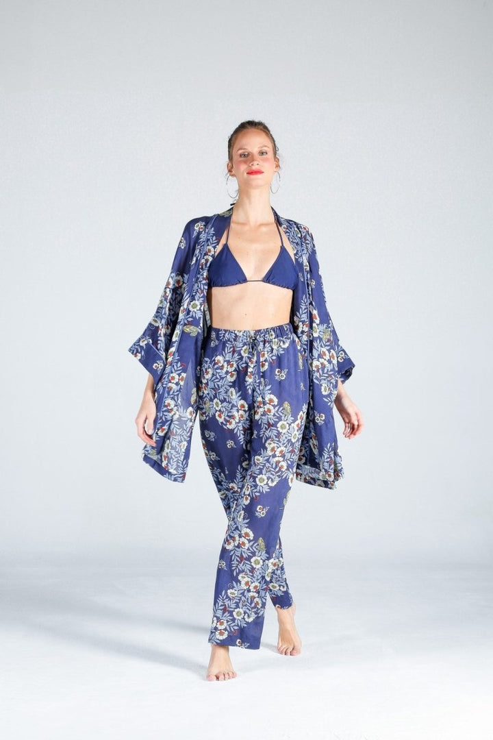 The Beach - Joy Flower Indigo Pantolon - Pantolon