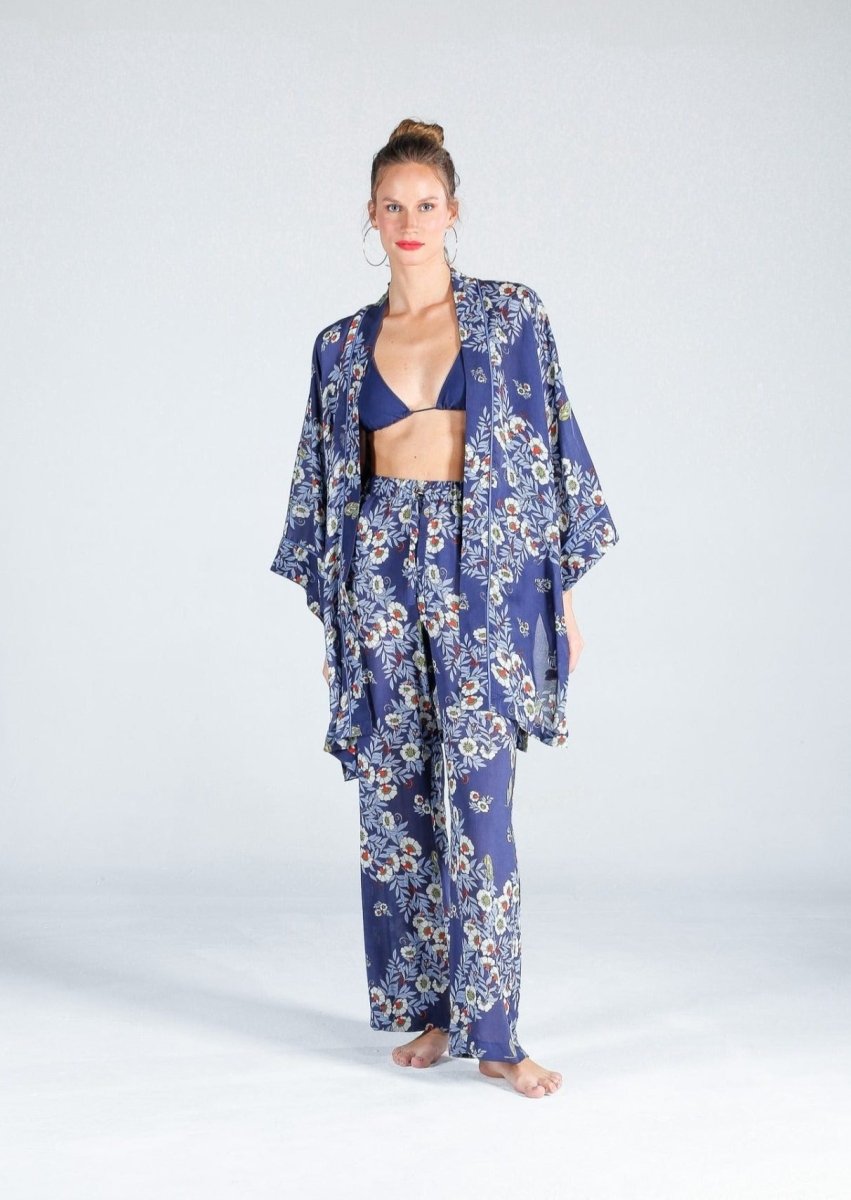 The Beach - Joy Flower Indigo Pantolon - Pantolon