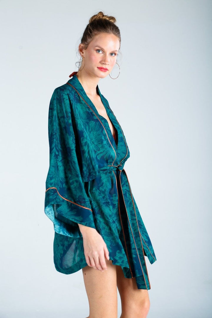 The Beach - Monsoon Kısa Kimono - Yeşil - Kimono