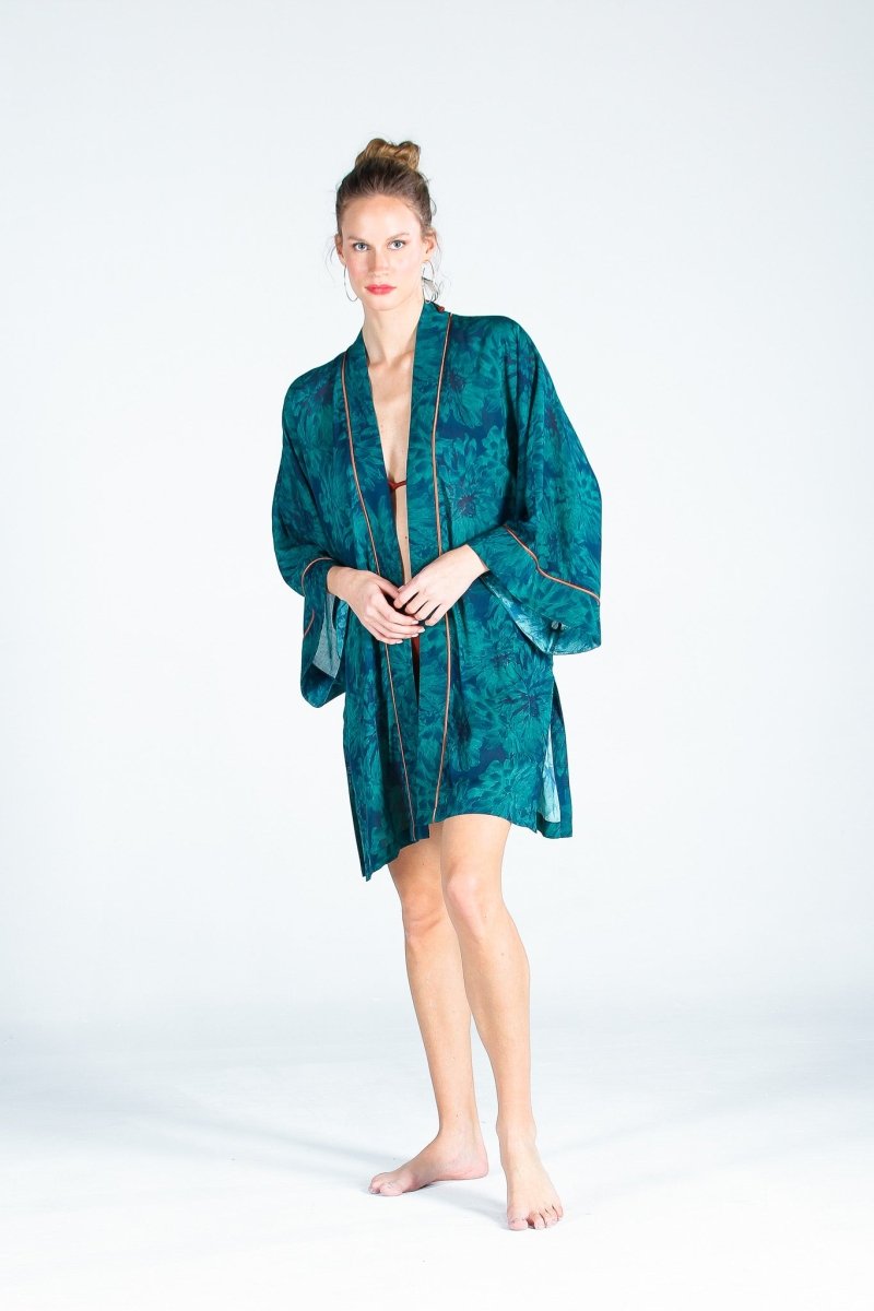 The Beach - Monsoon Kısa Kimono - Yeşil - Kimono