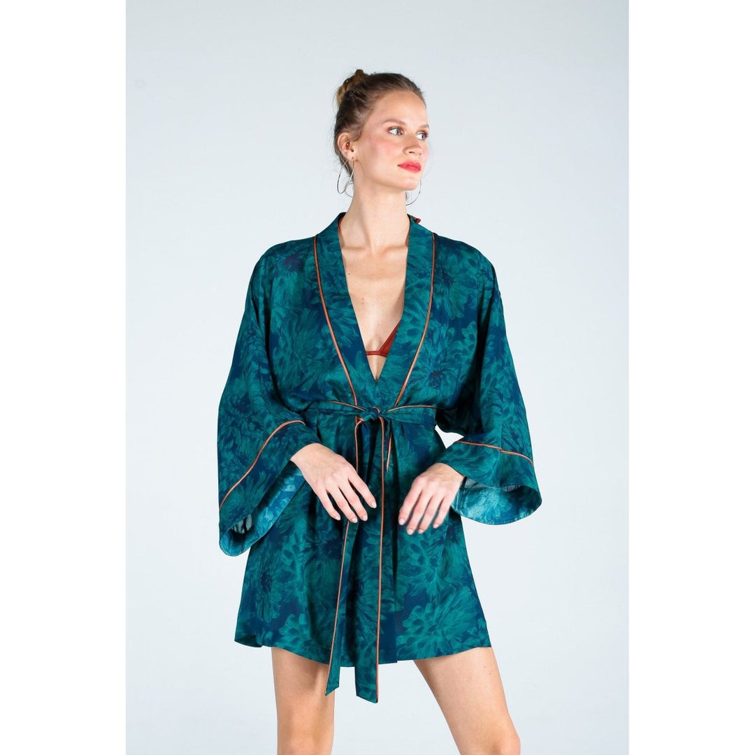 The Beach - Monsoon Kısa Kimono - Yeşil - Kimono