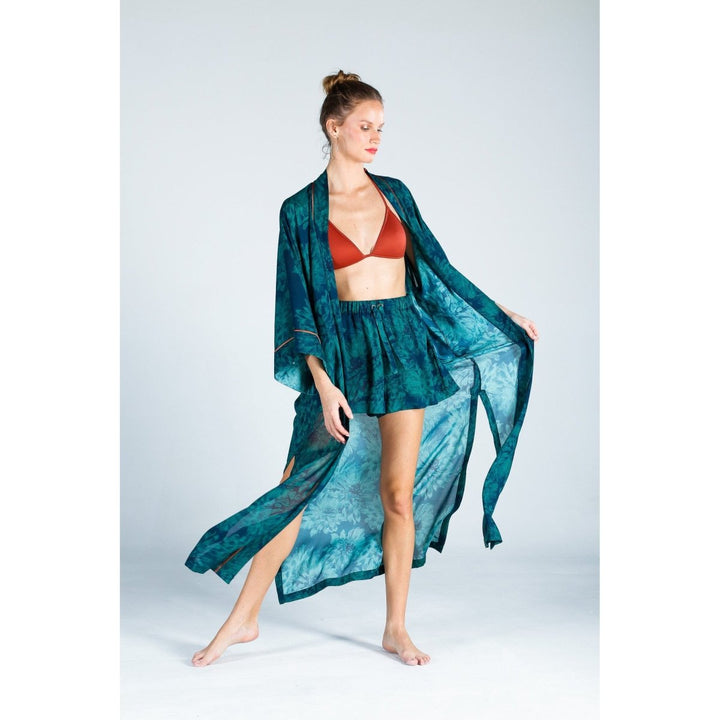 The Beach - Monsoon Uzun Kimono - Yeşil - Kimono