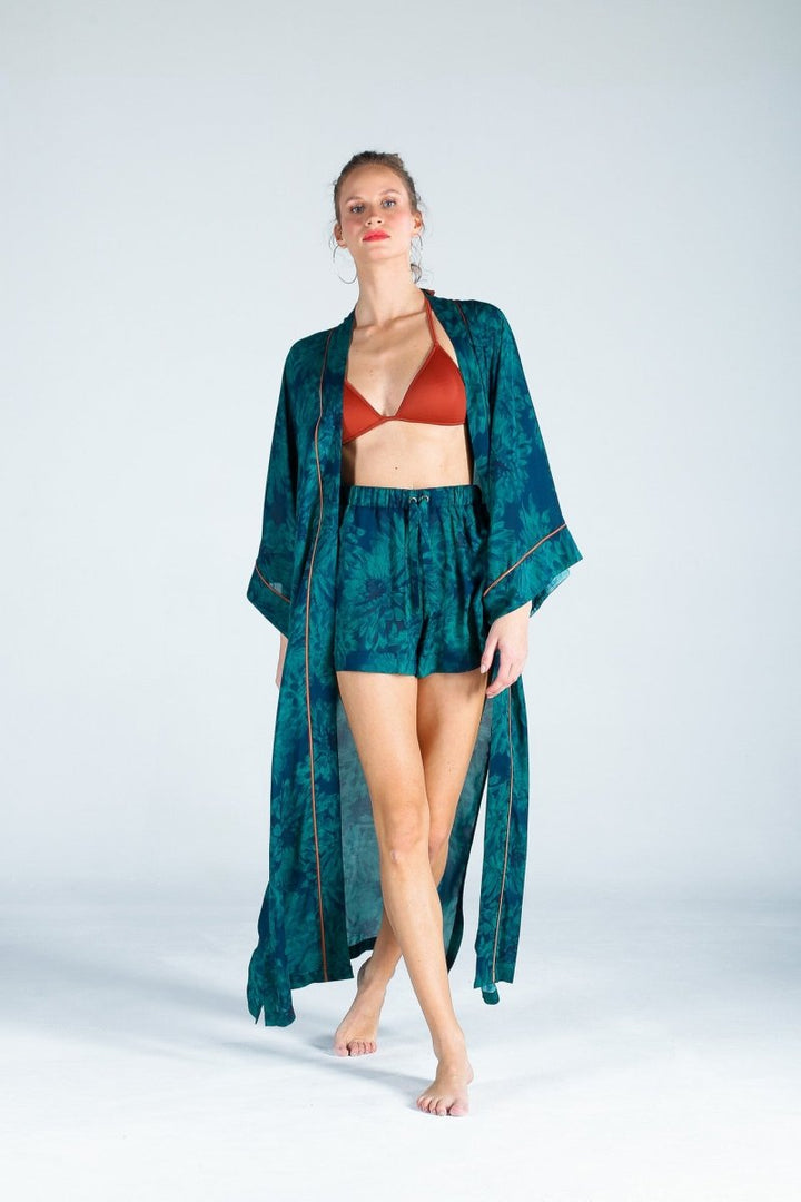 The Beach - Monsoon Uzun Kimono - Yeşil - Kimono