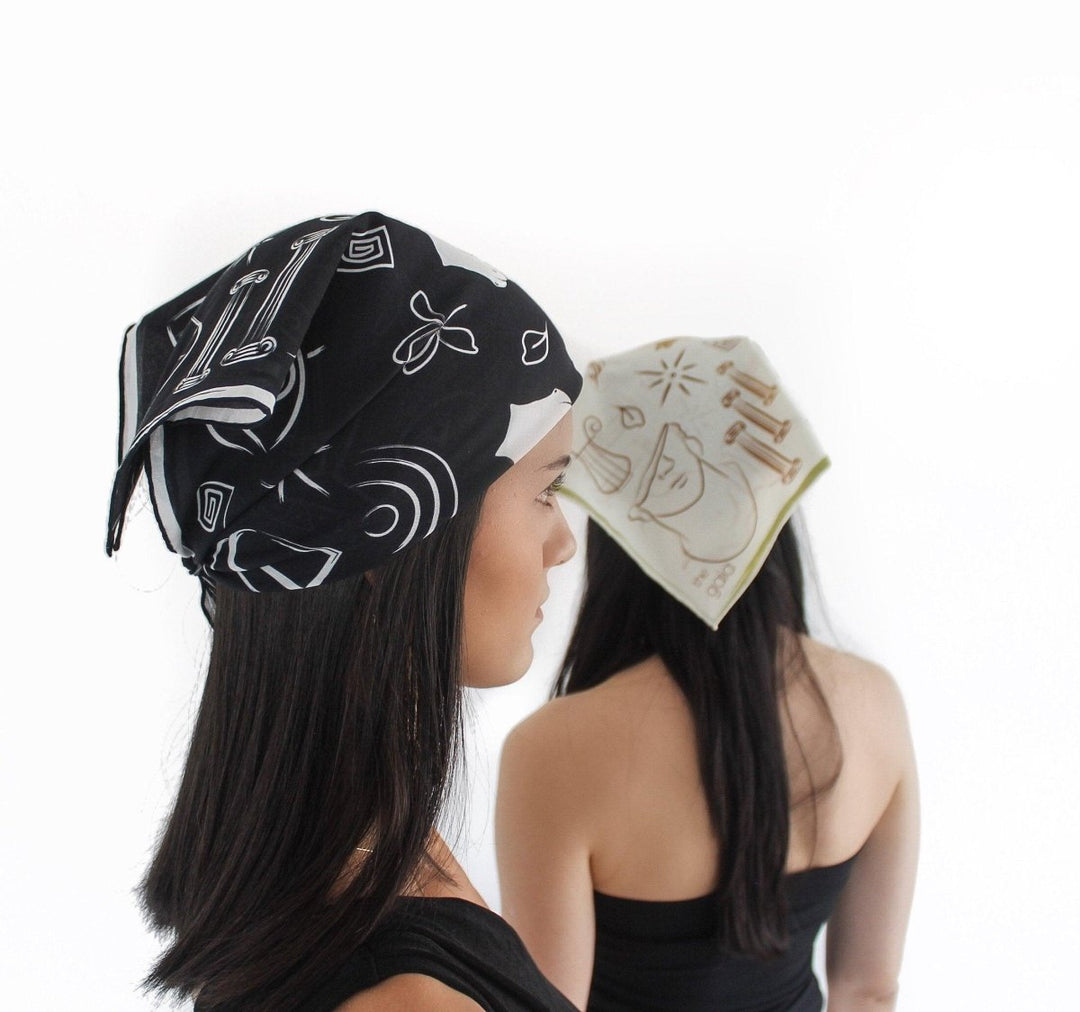 The Gaia Designs - Artemis Siyah Fular & Bandana - Fular